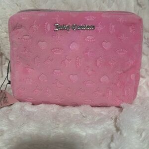Juicy couture pink Velour makeup bag